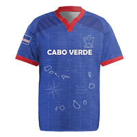 Custom Cape Verde Football Rugby Jersey Come On Tubaroes Azuis - Blue - Wonder Print Shop