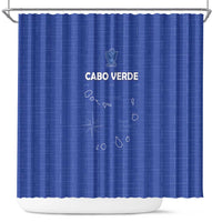 Cape Verde Football Shower Curtain Come On Tubaroes Azuis - Blue - Wonder Print Shop