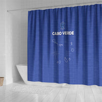 Cape Verde Football Shower Curtain Come On Tubaroes Azuis - Blue - Wonder Print Shop