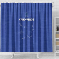 Cape Verde Football Shower Curtain Come On Tubaroes Azuis - Blue - Wonder Print Shop