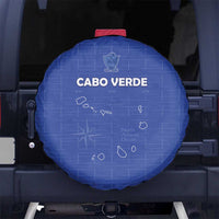 Cape Verde Football Spare Tire Cover Come On Tubaroes Azuis - Blue - Wonder Print Shop