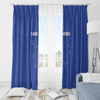 Cape Verde Football Window Curtain Come On Tubaroes Azuis - Blue - Wonder Print Shop