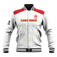 Custom Cape Verde Football Baseball Jacket Come On Tubaroes Azuis - White - Wonder Print Shop