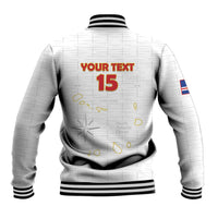 Custom Cape Verde Football Baseball Jacket Come On Tubaroes Azuis - White - Wonder Print Shop