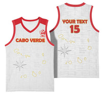 Custom Cape Verde Football Basketball Jersey Come On Tubaroes Azuis - White - Wonder Print Shop