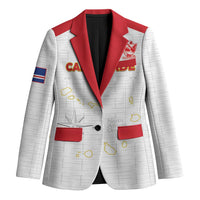 Custom Cape Verde Football Blazer Come On Tubaroes Azuis - White - Wonder Print Shop