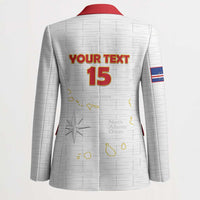 Custom Cape Verde Football Blazer Come On Tubaroes Azuis - White - Wonder Print Shop