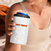 Custom Cape Verde Football 4 in 1 Can Cooler Tumbler Come On Tubaroes Azuis - White - Wonder Print Shop