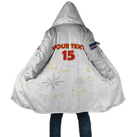 Custom Cape Verde Football Cloak Come On Tubaroes Azuis - White - Wonder Print Shop