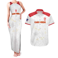 Custom Cape Verde Football Couples Matching Tank Maxi Dress and Hawaiian Shirt Come On Tubaroes Azuis - White - Wonder Print Shop