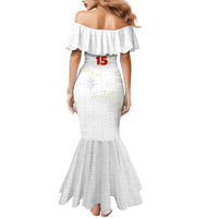 Custom Cape Verde Football Family Matching Mermaid Dress and Hawaiian Shirt Come On Tubaroes Azuis - White - Wonder Print Shop