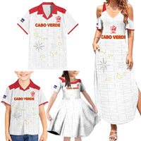 Custom Cape Verde Football Family Matching Summer Maxi Dress and Hawaiian Shirt Come On Tubaroes Azuis - White - Wonder Print Shop