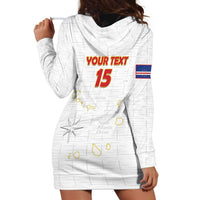 Custom Cape Verde Football Hoodie Dress Come On Tubaroes Azuis - White - Wonder Print Shop