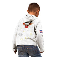 Custom Cape Verde Football Kid Hoodie Come On Tubaroes Azuis - White - Wonder Print Shop