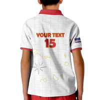 Custom Cape Verde Football Kid Polo Shirt Come On Tubaroes Azuis - White - Wonder Print Shop