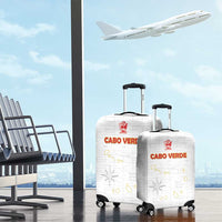 Cape Verde Football Luggage Cover Come On Tubaroes Azuis - White - Wonder Print Shop