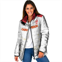 Custom Cape Verde Football Padded Jacket Come On Tubaroes Azuis - White - Wonder Print Shop