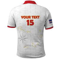 Custom Cape Verde Football Polo Shirt Come On Tubaroes Azuis - White - Wonder Print Shop