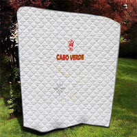 Cape Verde Football Quilt Come On Tubaroes Azuis - White - Wonder Print Shop