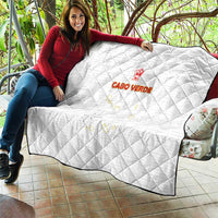 Cape Verde Football Quilt Come On Tubaroes Azuis - White - Wonder Print Shop