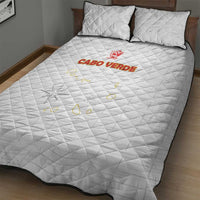 Cape Verde Football Quilt Bed Set Come On Tubaroes Azuis - White - Wonder Print Shop