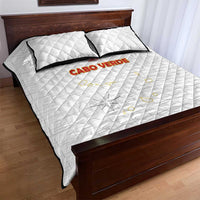 Cape Verde Football Quilt Bed Set Come On Tubaroes Azuis - White - Wonder Print Shop
