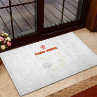 Cape Verde Football Rubber Doormat Come On Tubaroes Azuis - White - Wonder Print Shop