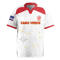 Custom Cape Verde Football Rugby Jersey Come On Tubaroes Azuis - White - Wonder Print Shop
