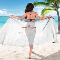 Cape Verde Football Sarong Come On Tubaroes Azuis - White - Wonder Print Shop