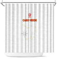 Cape Verde Football Shower Curtain Come On Tubaroes Azuis - White - Wonder Print Shop
