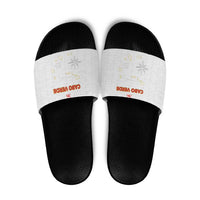 Cape Verde Football Slide Sandals Come On Tubaroes Azuis - White - Wonder Print Shop