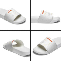 Cape Verde Football Slide Sandals Come On Tubaroes Azuis - White - Wonder Print Shop