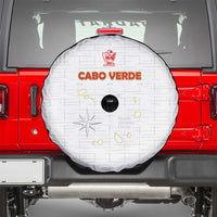 Cape Verde Football Spare Tire Cover Come On Tubaroes Azuis - White - Wonder Print Shop