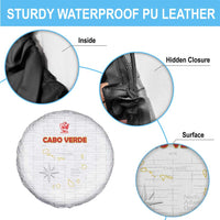 Cape Verde Football Spare Tire Cover Come On Tubaroes Azuis - White - Wonder Print Shop