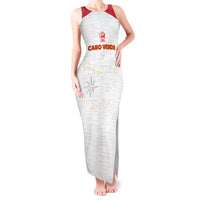 Custom Cape Verde Football Tank Maxi Dress Come On Tubaroes Azuis - White - Wonder Print Shop