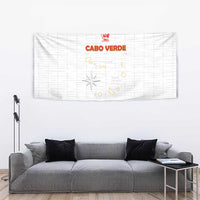 Cape Verde Football Tapestry Come On Tubaroes Azuis - White - Wonder Print Shop