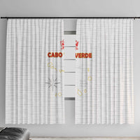 Cape Verde Football Window Curtain Come On Tubaroes Azuis - White - Wonder Print Shop