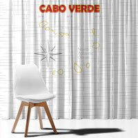 Cape Verde Football Window Curtain Come On Tubaroes Azuis - White - Wonder Print Shop
