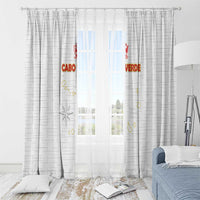 Cape Verde Football Window Curtain Come On Tubaroes Azuis - White - Wonder Print Shop