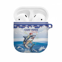 Cape Verde Football Christmas AirPods Case Feliz Natal Tubaroes Azuis - Wonder Print Shop