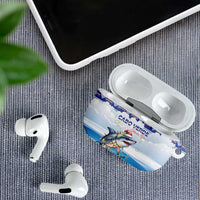 Cape Verde Football Christmas AirPods Case Feliz Natal Tubaroes Azuis - Wonder Print Shop