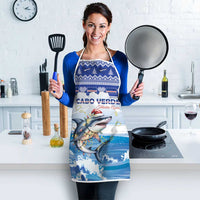 Cape Verde Football Christmas Apron Feliz Natal Tubaroes Azuis - Wonder Print Shop