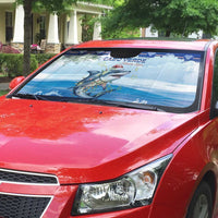 Cape Verde Football Christmas Auto Sun Shade Feliz Natal Tubaroes Azuis - Wonder Print Shop