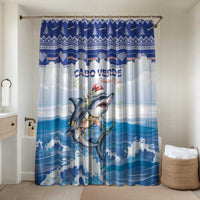 Cape Verde Football Christmas Bathroom Set Feliz Natal Tubaroes Azuis - Wonder Print Shop