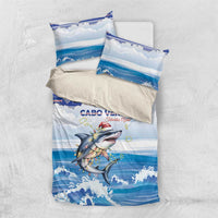Cape Verde Football Christmas Bedding Set Feliz Natal Tubaroes Azuis - Wonder Print Shop