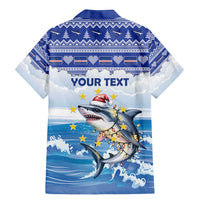 Personalized Cape Verde Football Christmas Family Matching Mermaid Dress and Hawaiian Shirt Feliz Natal Tubaroes Azuis - Wonder Print Shop