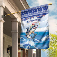 Cape Verde Football Christmas Garden Flag Feliz Natal Tubaroes Azuis - Wonder Print Shop