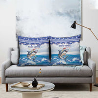 Cape Verde Football Christmas Pillow Cover Feliz Natal Tubaroes Azuis - Wonder Print Shop