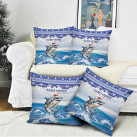 Cape Verde Football Christmas Pillow Cover Feliz Natal Tubaroes Azuis - Wonder Print Shop