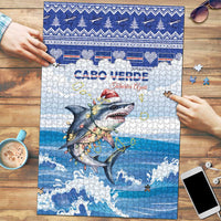 Cape Verde Football Christmas Puzzle Feliz Natal Tubaroes Azuis - Wonder Print Shop